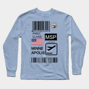 Minneapolis United states travel ticket Long Sleeve T-Shirt